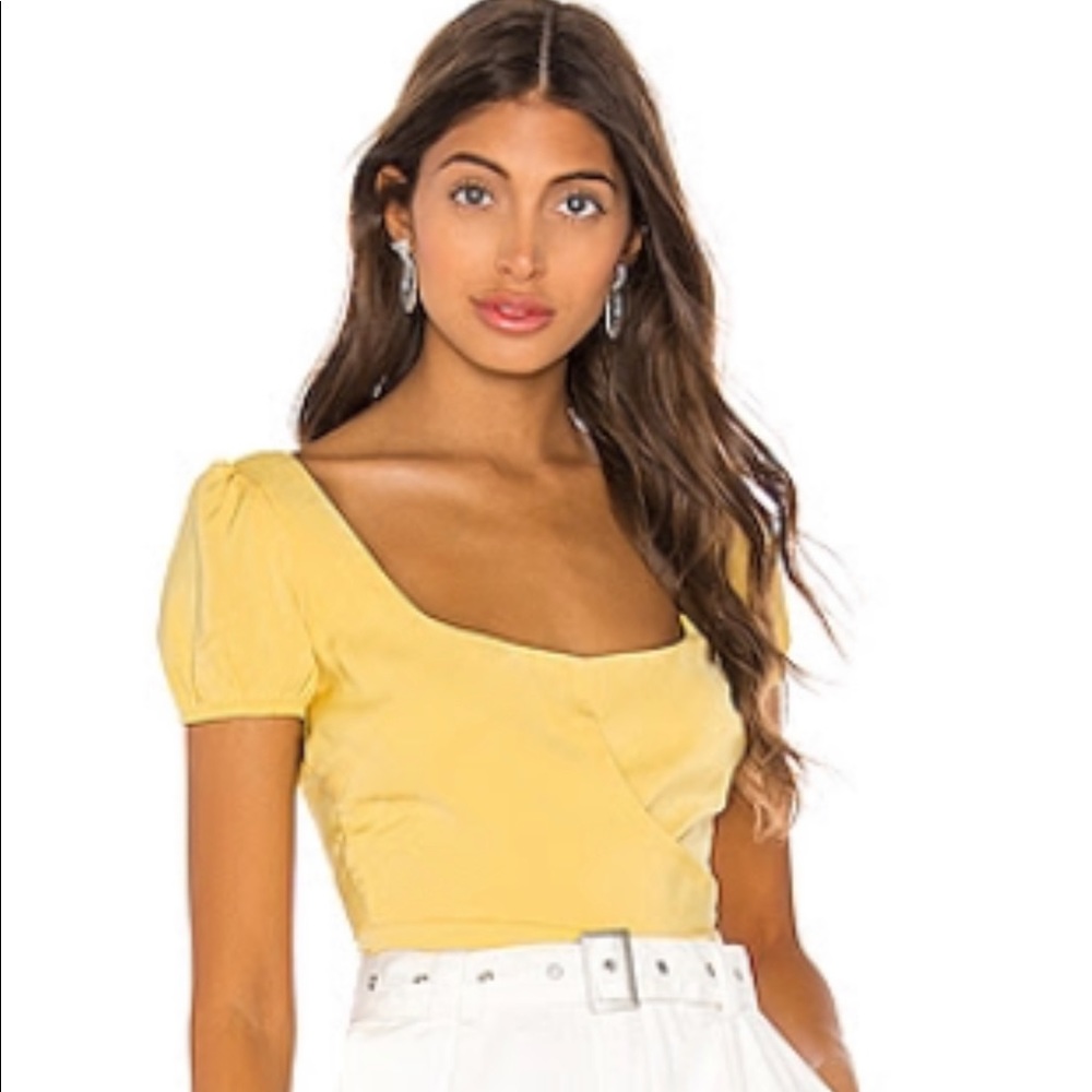REVOLVE RICKY TIE BACK TOP IN YELLOW